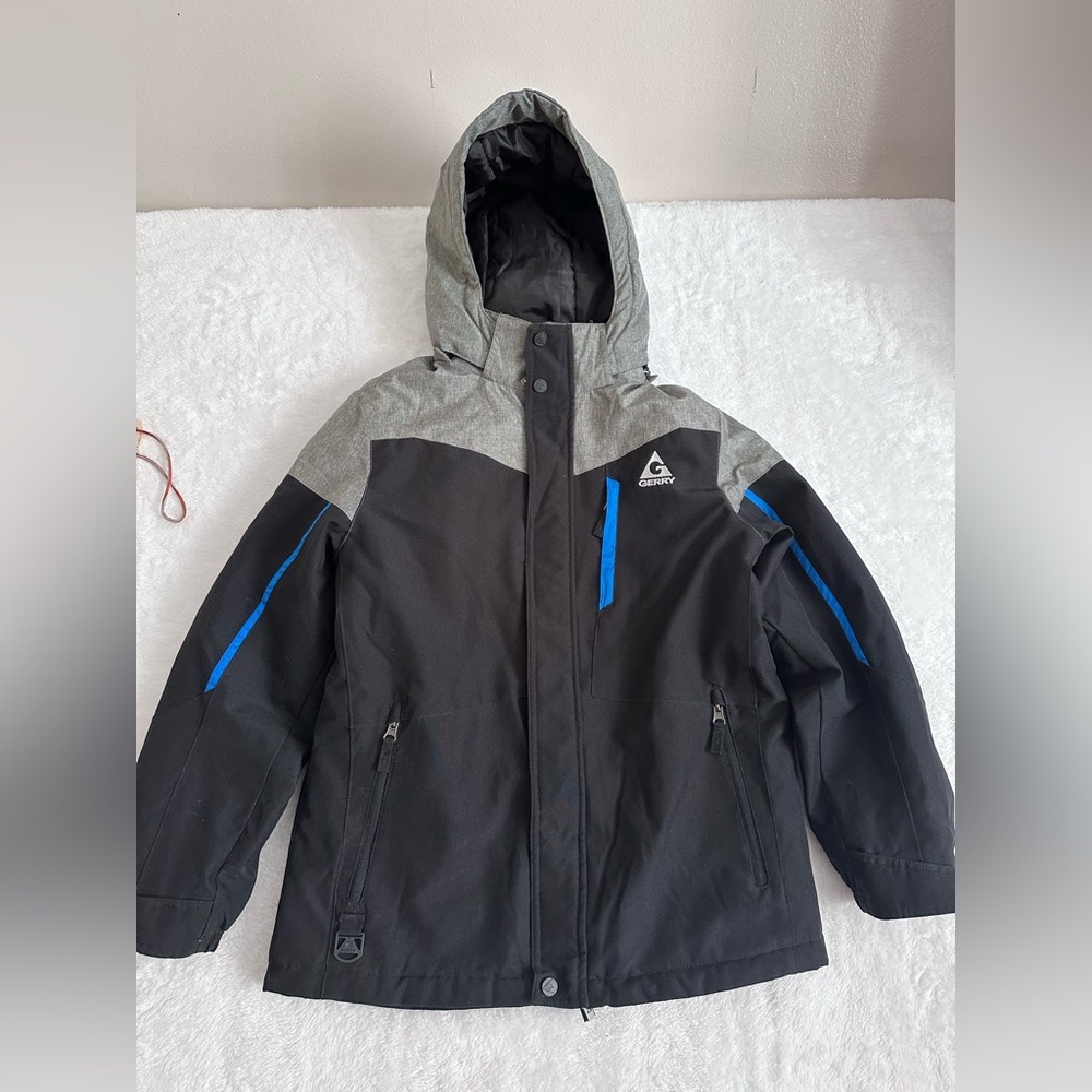 Gerry brand Boys Winter Ski Jacket Size L (14/16) Black & Gray